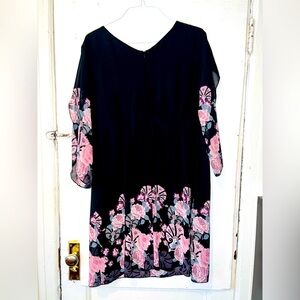 Grace Karin Chiffon Dress with Pink Floral Design